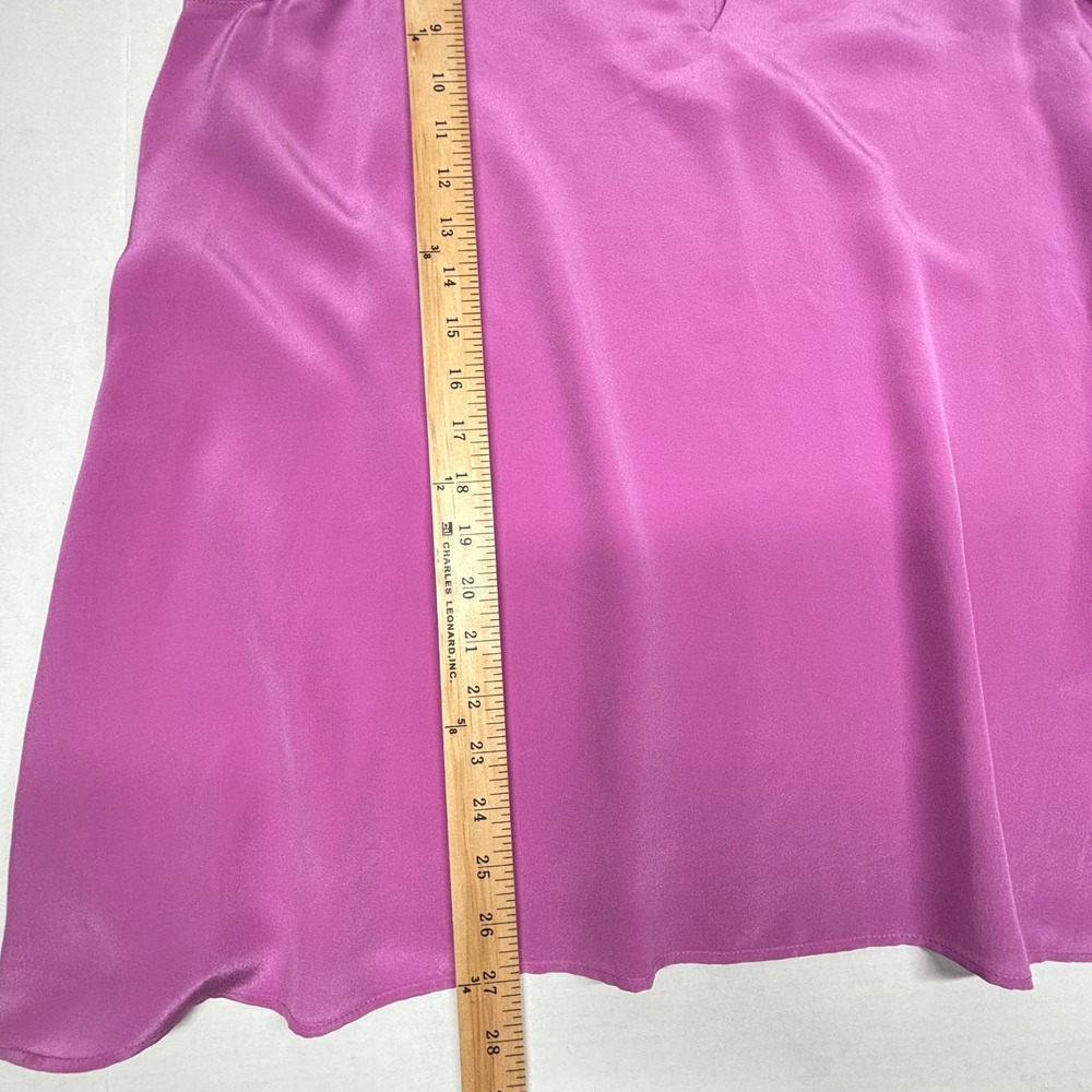 Lavender Brown Lilac 100% Silk Sleeveless Top XL V-Neck Blouse Slimming USA EUC - Picture 5 of 7